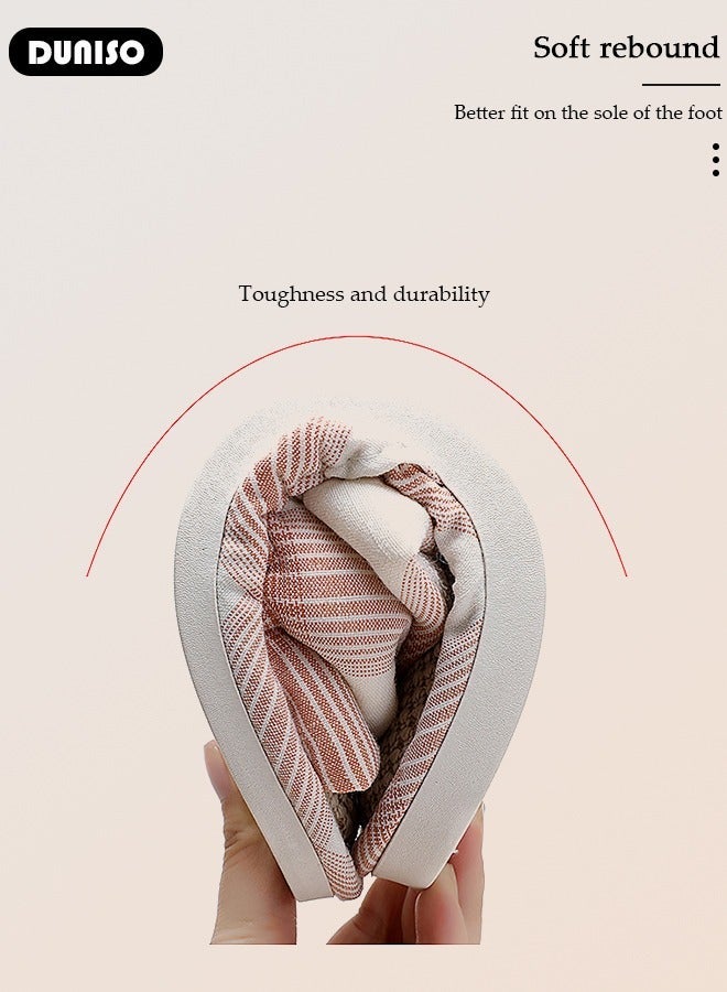 DUNISO House Slippers for Women, Cozy Bedroom Slippers with Non-Slip Soft Slippers, Open Toe Women's Slipper House Sandals for Indoor & Outdoor - Image 5