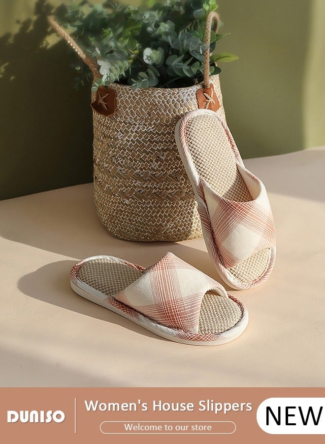 DUNISO House Slippers for Women, Cozy Bedroom Slippers with Non-Slip Soft Slippers, Open Toe Women's Slipper House Sandals for Indoor & Outdoor - Image 1