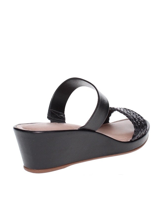 Beira Rio - Beira Rio Ladies Wedge Sandals Black | Made In Brazil - Image 1