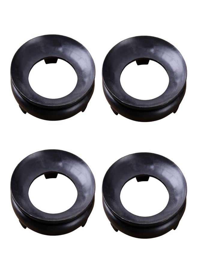 Teensery 4 Pcs Resin Round Sphere Stands Holder Egg Display Base for Crystal Ball Globe Stone Collections, Black (2 inch Diameter) - Image 1