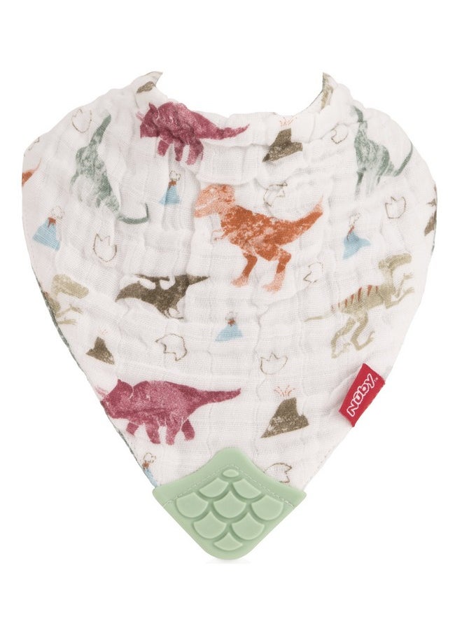 Nuby Nuby Baby Bibs - 3 Pc Muslin Bibs - Reversible 100% Natural Cotton Teething Bib - Baby Bibs For Girls And Boys, Baby Essentials  - Image 2