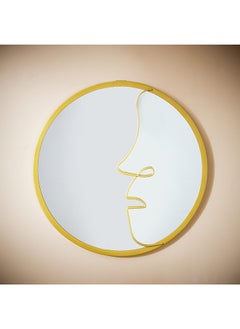 Home Box Vienna Face Decorative Round Metal Wall Mirror 35x1x35 cm  - Image 3