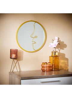 Home Box Vienna Face Decorative Round Metal Wall Mirror 35x1x35 cm  - Image 4