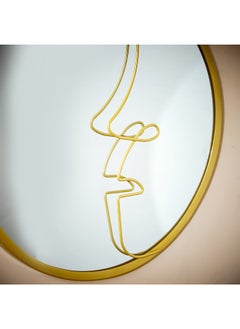 Home Box Vienna Face Decorative Round Metal Wall Mirror 35x1x35 cm  - Image 2