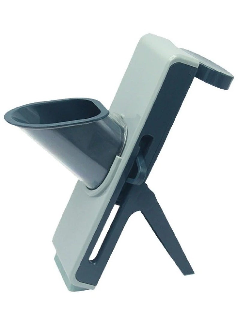 Denx Multifunctional Vegetable Cutter, Mandolin Slicer Kitchen Vegetable Cutter, Safety Potato Slicer, Food Chopper Grater Slicer For Vegetable Fruit Meat With Container Replaceable Blades - Image 2