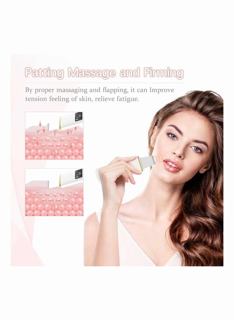 SYOSI Ultrasonic Skin Scrubber, Electric Face Spatula Skin Care Tool with 4 Modes, Blackhead Removal Pores Cleaner Facial Scrubber Spatula, Comedones Extractor for Facial Deep Cleaning  - Image 4