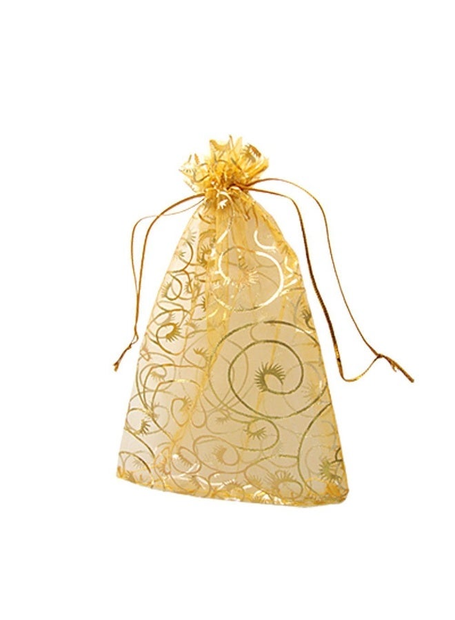100 Pcs Wedding Gift Small Gift Bags, 4x4.7 In (9 X 12 Cm) Gold Organza Bags For Party Gift Bags, Small Business Candy Bags, Mesh Bags (Gold) - Image 4