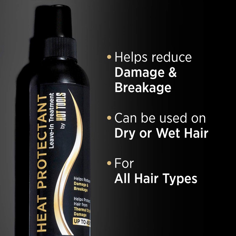 Hot Tools Hair Heat Protectant Leave-in Treatment Spray, 8 Ounce - Image 3