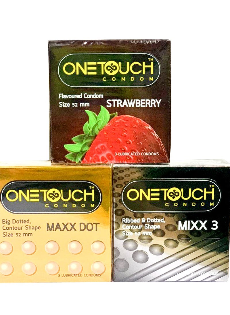 OneTouch Flavored Condoms Strawberry +Mixx3 +Maxx Dot - pzsku/Z7B309F28DE976AA7DF2CZ/45/_/1725375265/36b2a40d-7350-49f9-a57c-5128fb01ba3b