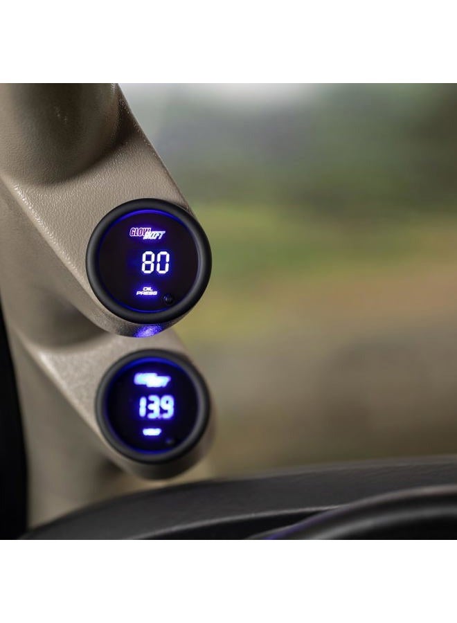 GLOWSHIFT 10 Colour Digital Oil Pressure Gauge - Image 3