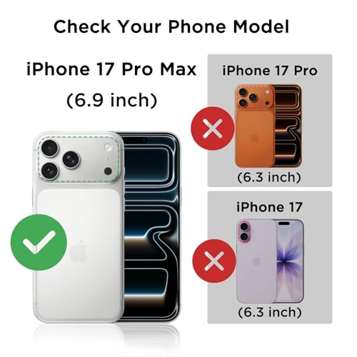 KEZiHOME Compatible with iPhone 17 pro max Wallet case, Shockproof Genuine Leather[RFID Blocking] Card Slot Magnetic Stand Filio Phone case for iPhone 17 pro max 5G (Black/Brown) - Image 2