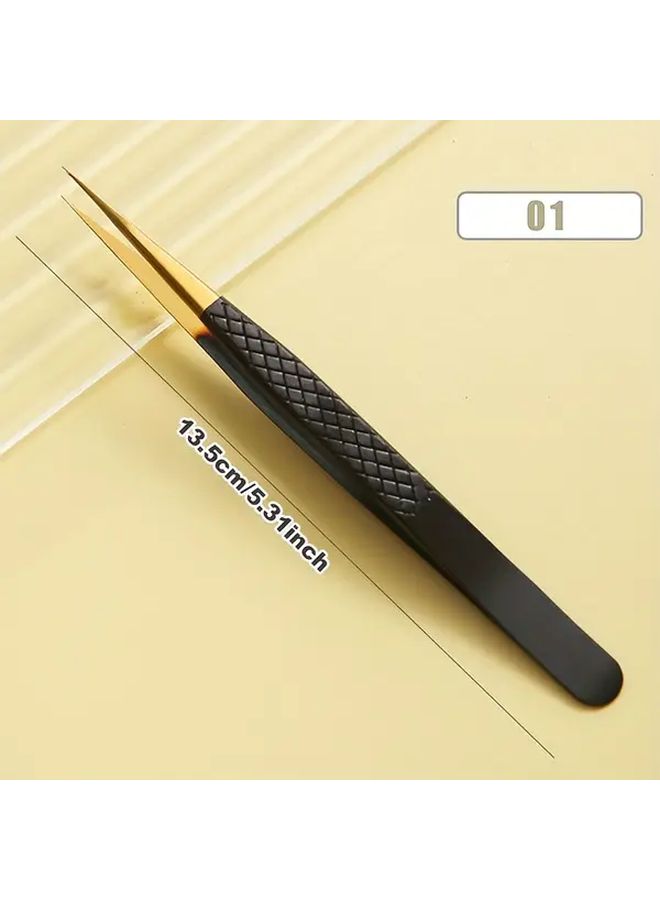 Professional Anti Static Non Magnetic 3D Eyelash Extension Tweezers Precision Makeup Tool For Lash Application N2 - Image 3