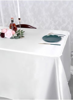 Generic Oil-proof rectangular tablecloth - tablecloth for catering events, weddings, buffet tables or home, washable tablecloth white (1.45 * 1.8m)  - Image 3
