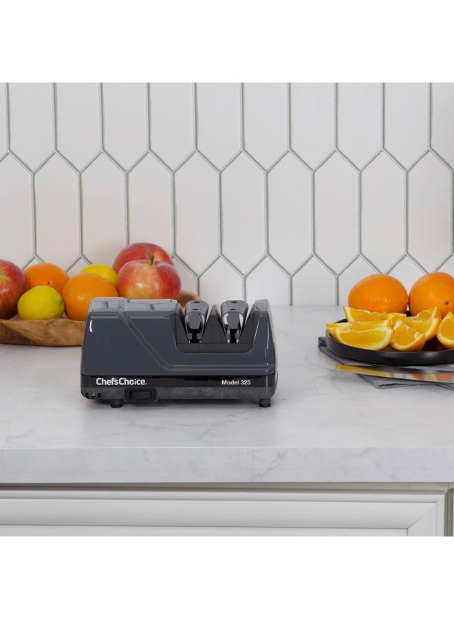 CHEF'S CHOICE 325 Professional Diamond Hone Sharp-N-Hone Electric Kitchen Knife Sharpener NSF Certified, 2-Stage, Gray - Image 4