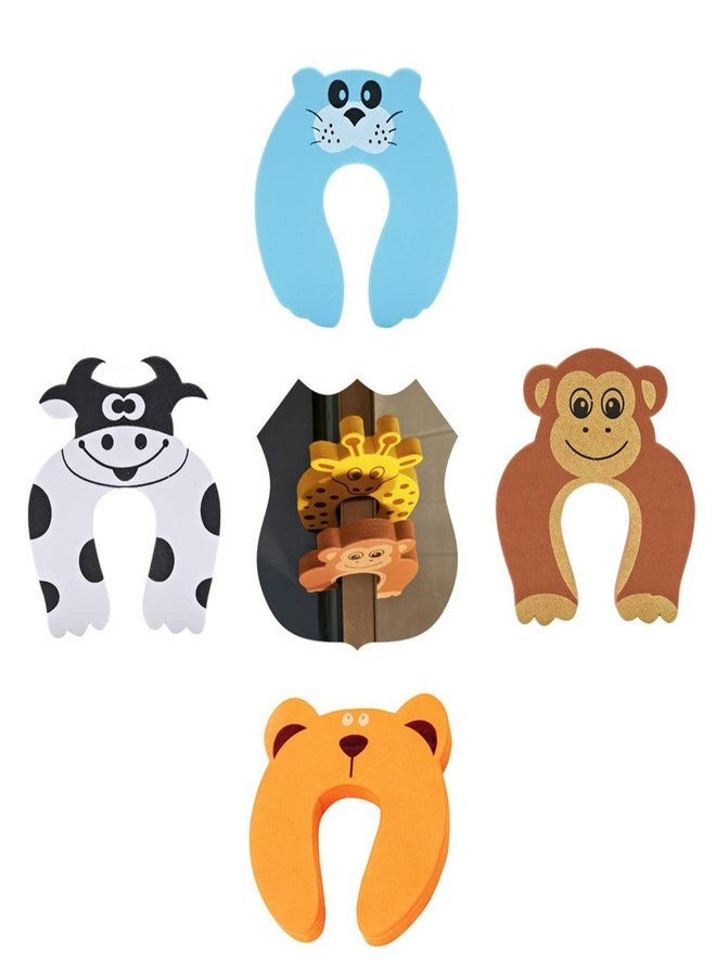 OLWICK® 4 Pcs Door Baby Finger Pinch Guards Baby Proof Doors Extra Soft Foam, Sleek Design, Child Safety, Baby Safety Finger Protectors, Noise Reduction and Shockproof (Random Pattern) - Image 1