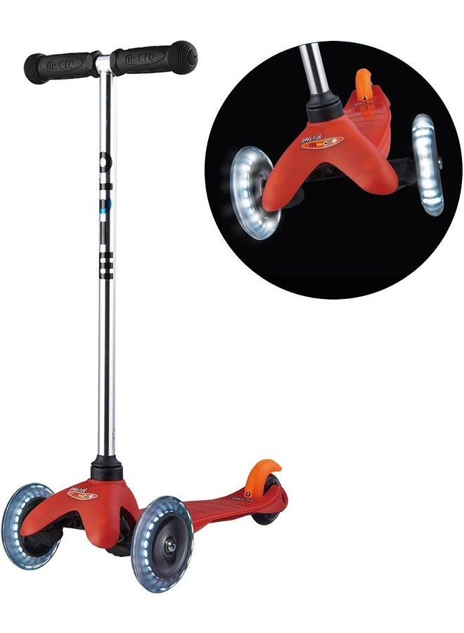 Micro Micro Scooters - Mini Classic Red |Swiss Designed| Scooter for Kids | Kids Scooter | Scooter with LED Wheels | Scooter for Kids 2-5 Years - Image 1