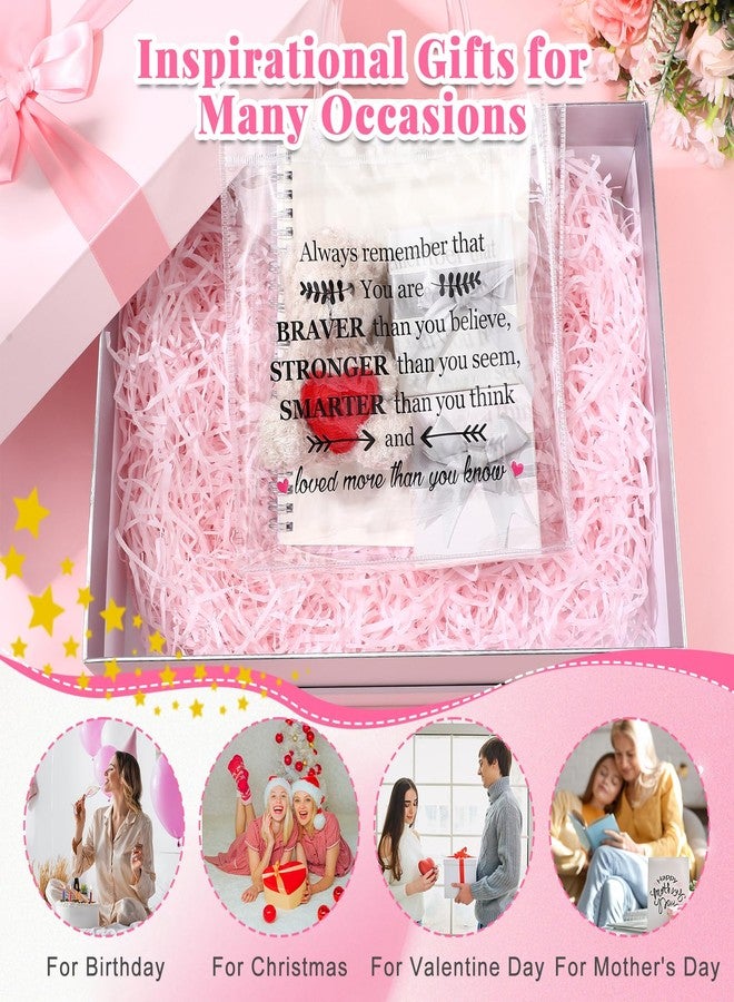 Dansydaisy 20 Pcs Inspirational Gifts Bulk for Women Clear PVC Thank You Gift Bags Reusable Goodie Bags with Handles for Mother's Day Wedding 7.87 x 7.87 Inch(Always Remember You Are Braver Than You) - Image 4