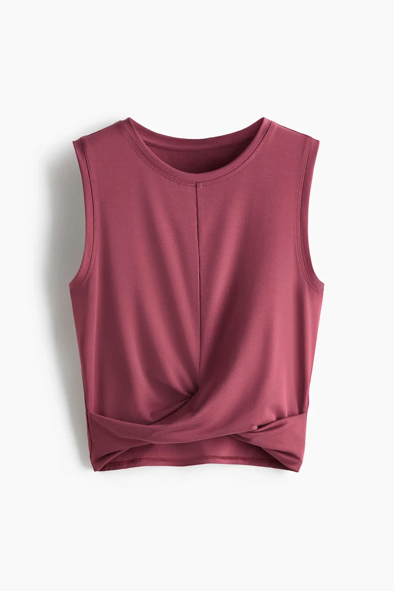 H&M  Slim Fit twist-detail sports vest top for Women | Best Price UAE