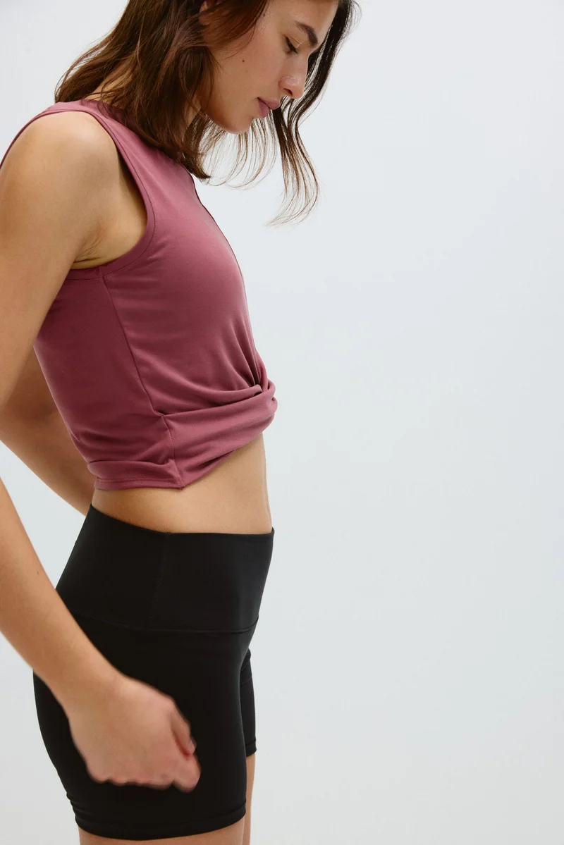 H&M  Slim Fit twist-detail sports vest top for Women | Best Price UAE
