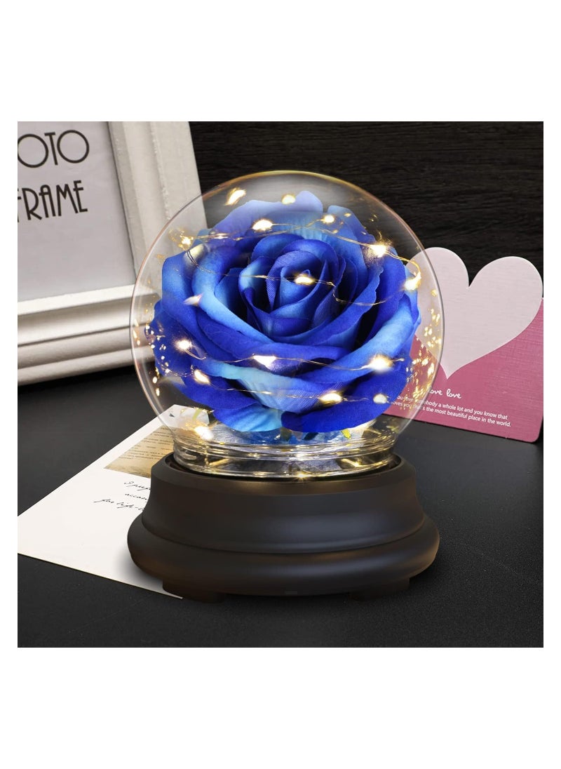 Generic Stunning Glass Dome Rose - Ideal Gift for Women on Birthdays & Anniversaries, Beautiful Artificial Flower Decor for Moms & Special Moments  - Image 1