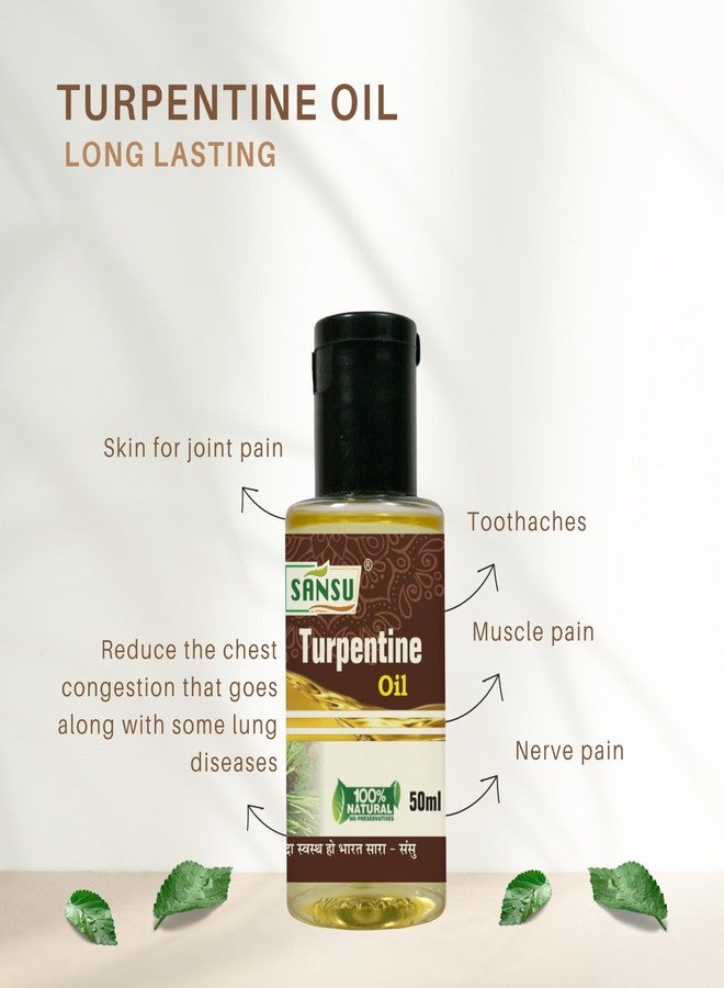 Sansu Turpentine Ka Tail 50ml (Pack of 8) | Herbal Oil. - Image 1