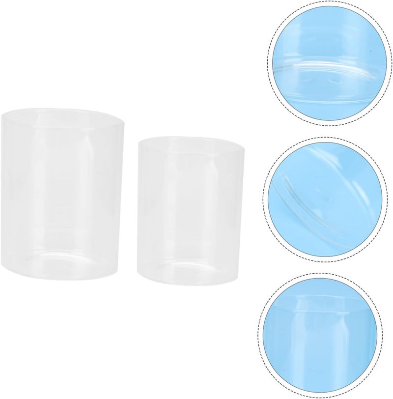 2pcs Candle Cups Simple Design Glass Votive Holders for Weddings Parties Home Decor for Tea Light Candles - Image 2