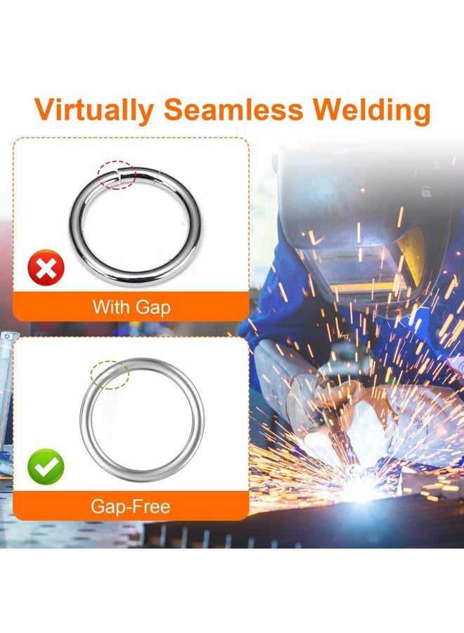 BEYOURD Steel Rings, Stainless Steel Metal O Ring Buckles, Solid Welded Metal Loop for Macrame, Hanging Slings Rope (6 Inch x 1PCS, Round Shape) - Image 2