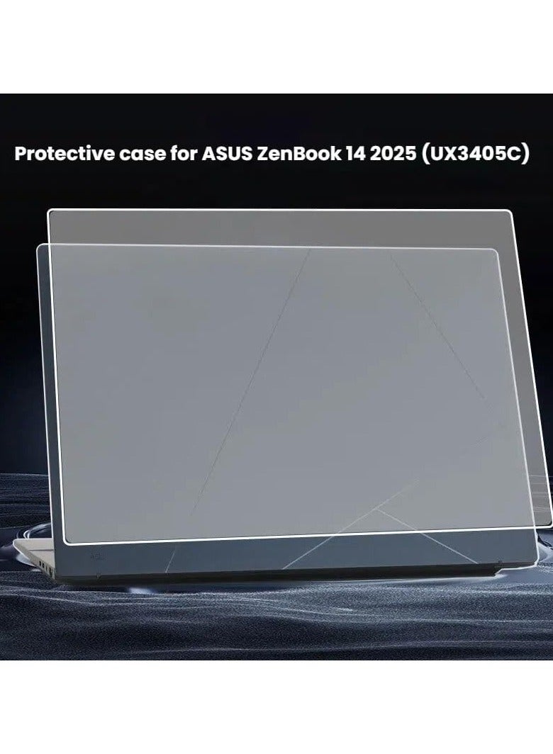 **غطاء واقي للابتوب متوافق مع جهاز ASUS ZenBook 14 OLED 2025 (UX3405C) مقاس 14 بوصة - غطاء فائق الرقة شفاف من الأعلى والأسفل، تغطية كاملة للحماية.** - Image 2
