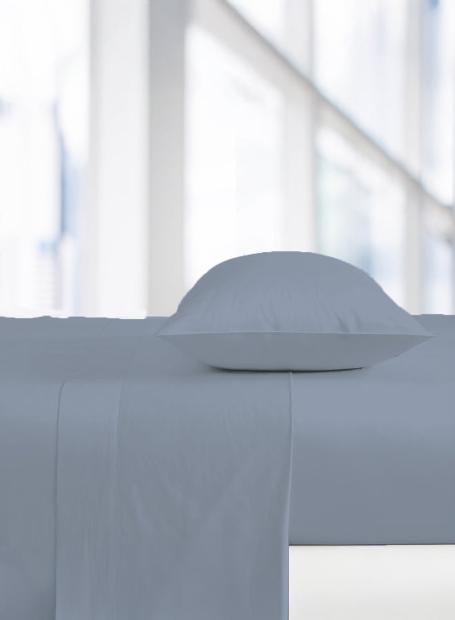 ايست من نون 2-Piece Pillowcase set | Soft 400 TC Sateen Cotton Material |  Sky Blue Color | 2 Pillowcases 50 cm x 100 cmBundle - Image 4