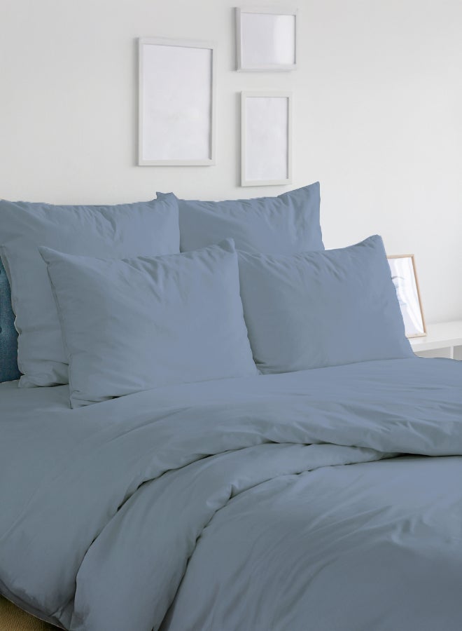 ايست من نون 2-Piece Pillowcase set | Soft 400 TC Sateen Cotton Material |  Sky Blue Color | 2 Pillowcases 50 cm x 100 cmBundle - Image 3