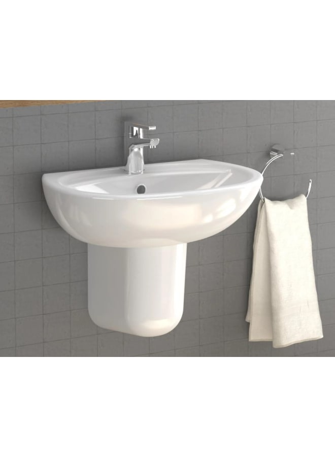 ديورافيت حوض  جولف 545*470 مللى ، بالفايظ ، بفتحة للخلاط ، سيراميك أبيض