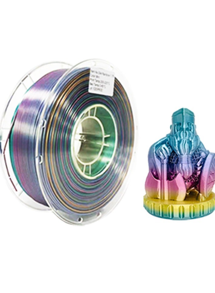 3D Printing Consumables Silk Rainbow PLA 1.75mm Multi-color Gradient Silk PLA（Mini color） - Image 1