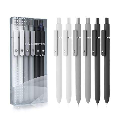 MIUTME 6Pcs Gel Pens, Retractable Gel Pens Quick Dry Ink Pens Fine Point Premium Smooth Writing Pens, Aesthetic Pens for School & Office Supplies - Image 1