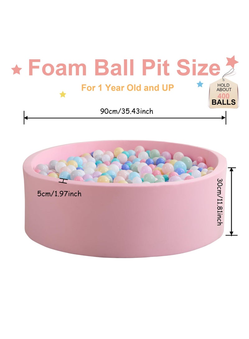 Paka Rabbit Foam Ball Pit, 35.4"x 11.8" Ball Pits for Toddlers, Soft Round Kiddie Baby Playpen Ball Pool for Kids, Ideal Gift for Babies Indoor and Outdoor Game - Image 2