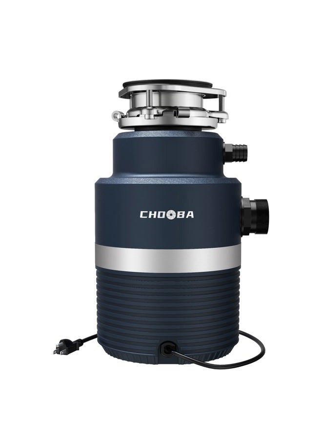 Chooba Garbage Disposal 1HP, Food Waste Disposal Continuous Feed, Garbage Disposal with Power Cord,Navy Blue… - Image 1