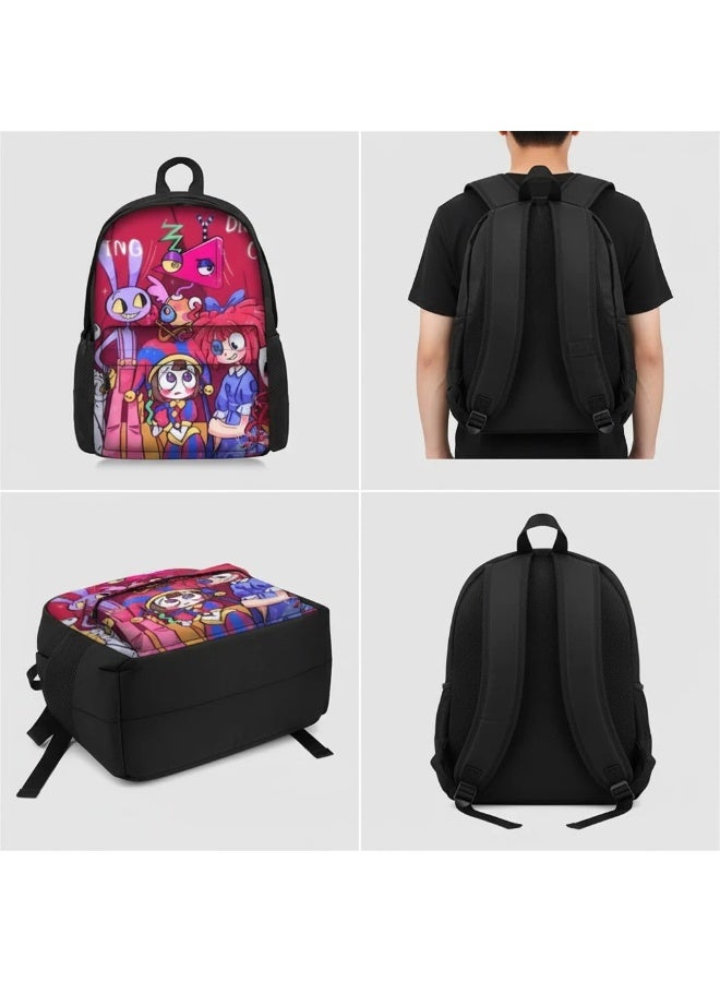 ZWX 3 Pcs Anime The Amazing Digital Circus Backpack Set School Bag - Image 2