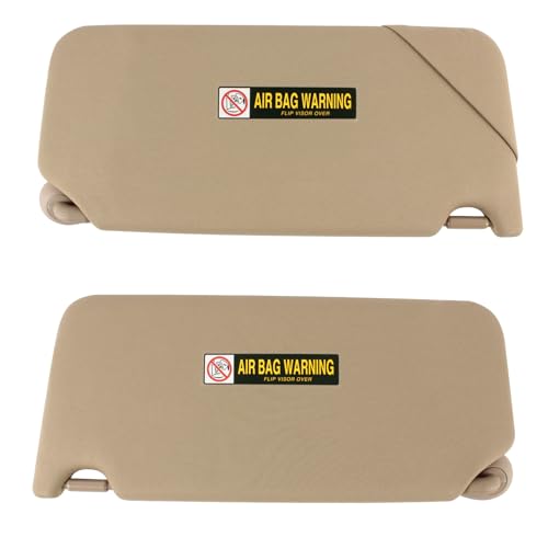 PEVAST Right Passenger Side Sun Visor Compatible with Honda Accord 2008 2009 2010 2011 2012 2013 2014 2015 2016 2017,Replace 83230-TA0-A91ZB(Beige) - Image 2
