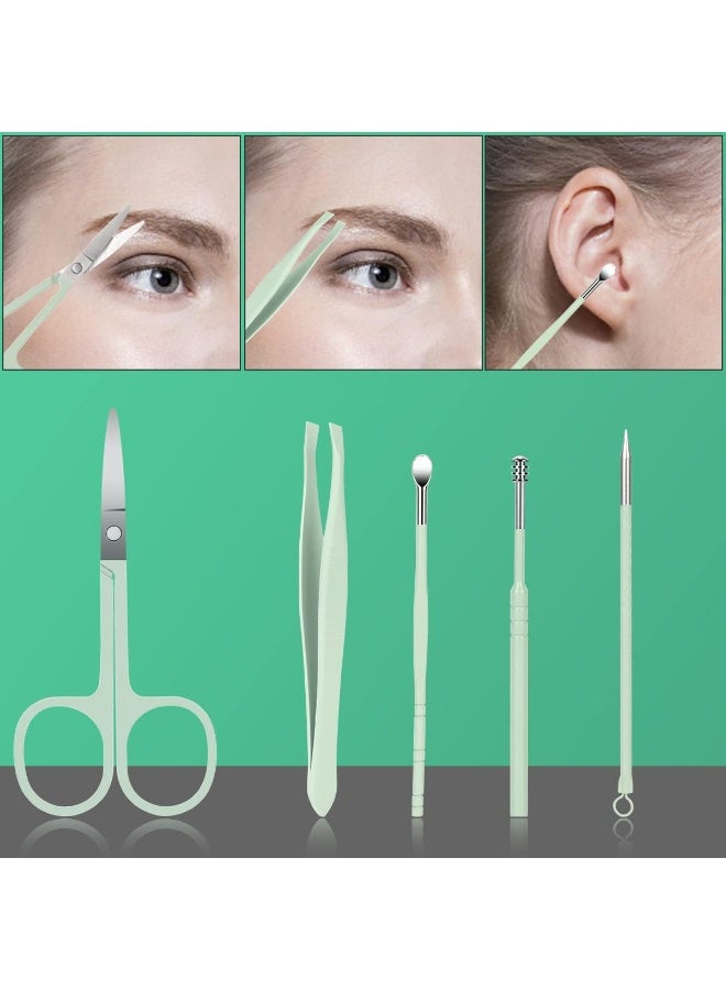 مجموعة مقص أظافر، مجموعة مانيكير 16 في 1، أدوات قص أظافر من الفولاذ المقاوم للصدأ، أدوات مانيكير وباديكير مع حقيبة جلدية للسفر - Image 5