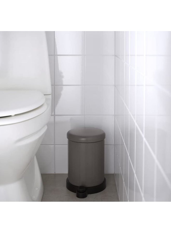 Waste Bin with Soft-Close Lid, Metal Trash Can with Removable Inner Bucket and Handle, Garbage Bin for Bathroom, Kitchen, Home and Office - Image 2