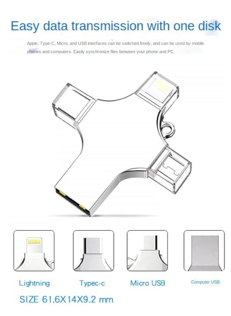 Flash Drive Universal 4-in-1 USB Adapter of 1TB Type-C, Android, iPhone & Laptop Compatiblea - Image 3