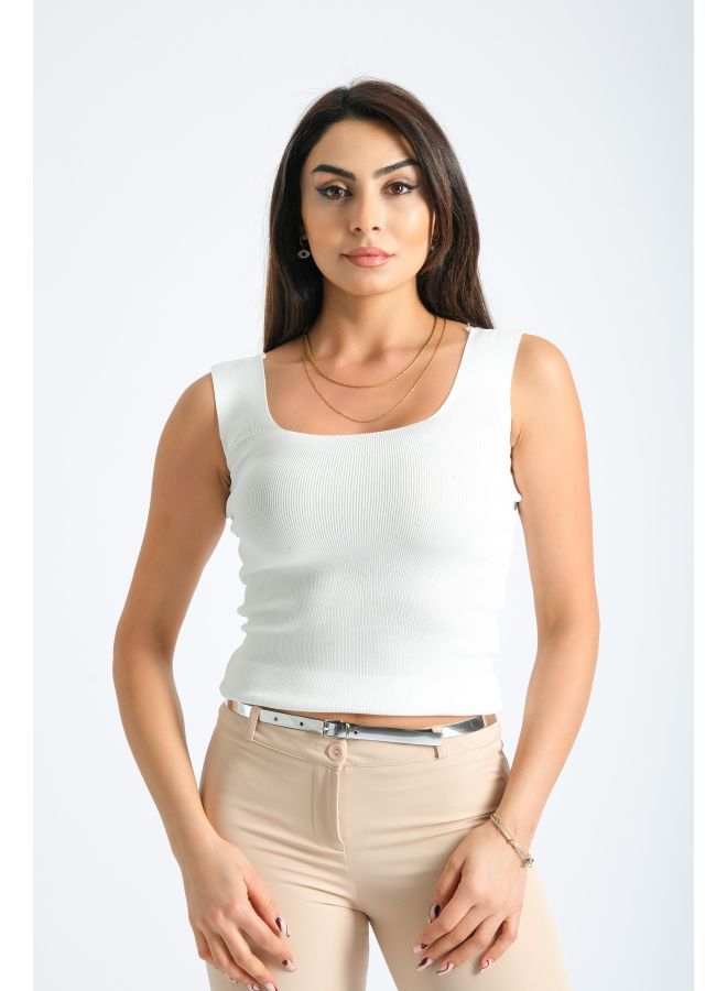 لندونيلا بلوزة قصيرة مع تصميم سادة - Free Size - 100113 - Image 1