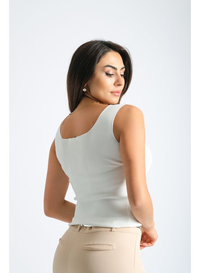 لندونيلا بلوزة قصيرة مع تصميم سادة - Free Size - 100113 - Image 3