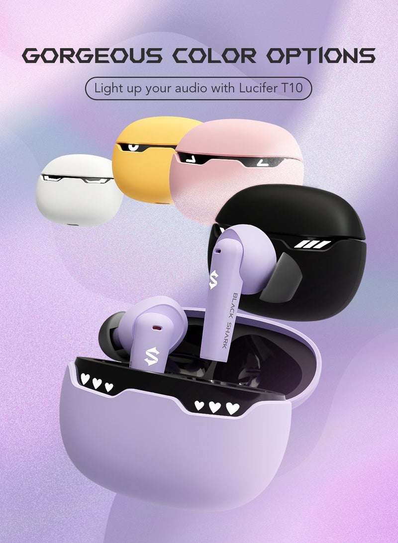 بلاك شارك أسود القرش T10 لاسلكي سماعات بلوتوث لعبة ثنائية المقاومة ل لماء سماعات الأرجواني - Image 5