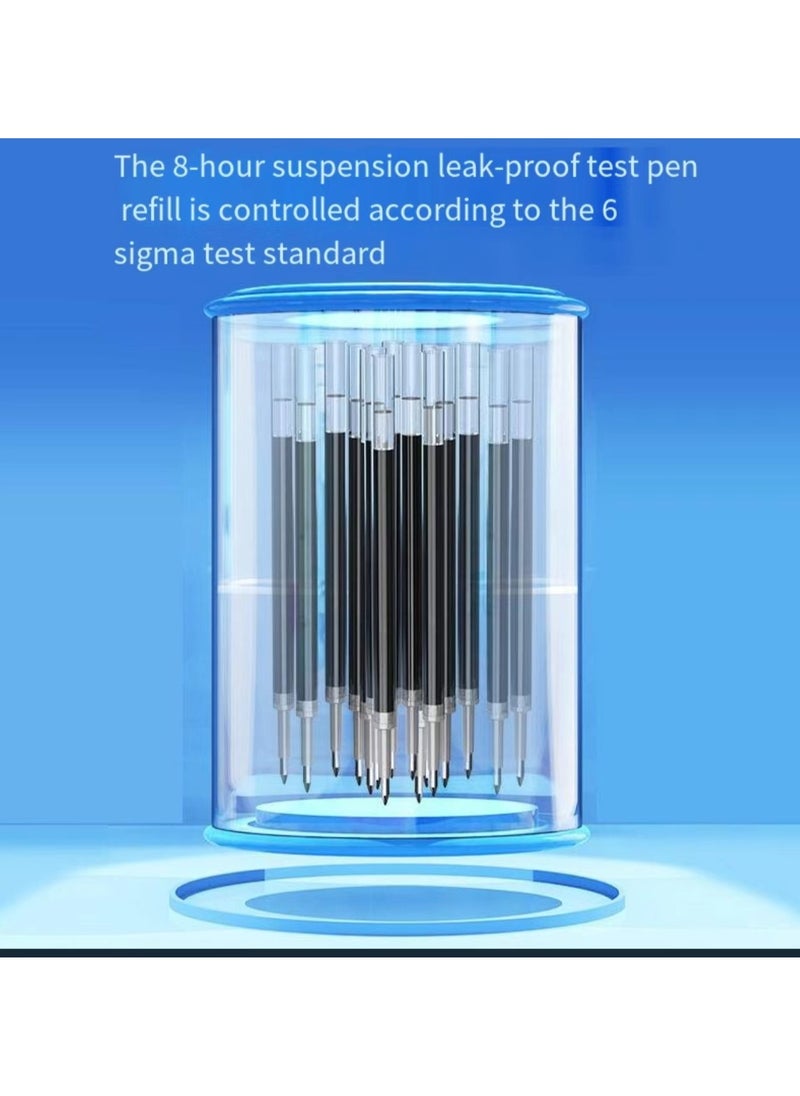 COMIX 10 quick drying ink pens, retractable gel ink pens, spherical gel pens, advanced smooth writing pens, suitable for school, home and office diaries, black refill  - Image 3