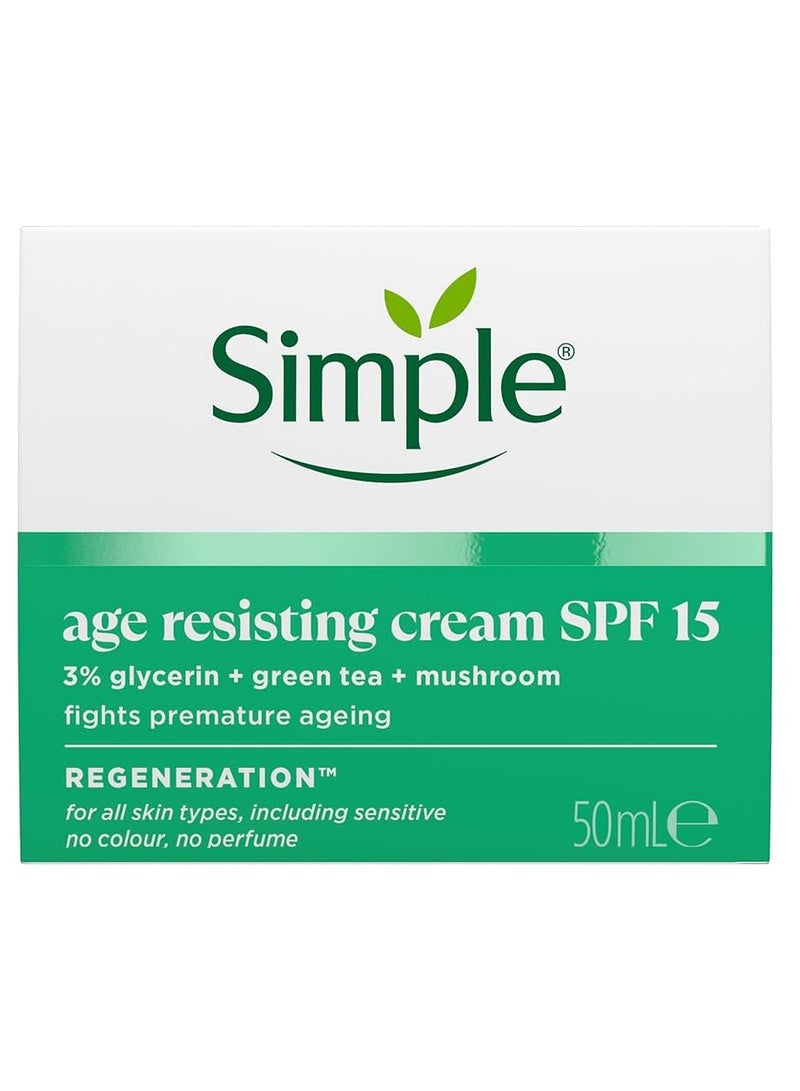 سمبل كريم ليلي مقاوم لعلامات التقدم في السن مع مرطب الجلسرين والشاي الأخضر ومستخلص الفطر 50 مل - Image 1