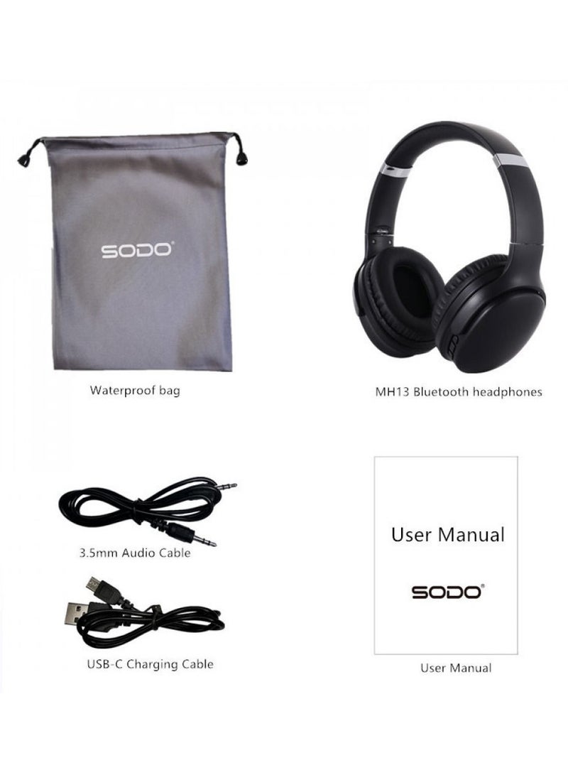SODO 2 in 1 Headphone and Speaker Bluetooth Radio and Card Slot Rechargeable and Foldable - Image 3