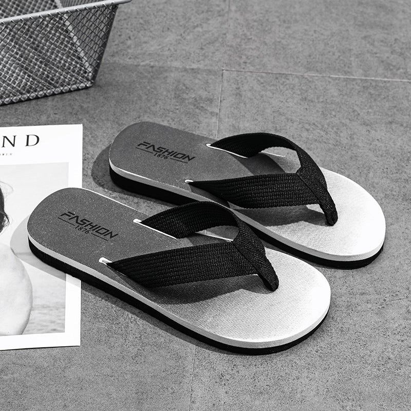 2023 Summer Mens Fashion Flip-Flops Black - Image 1