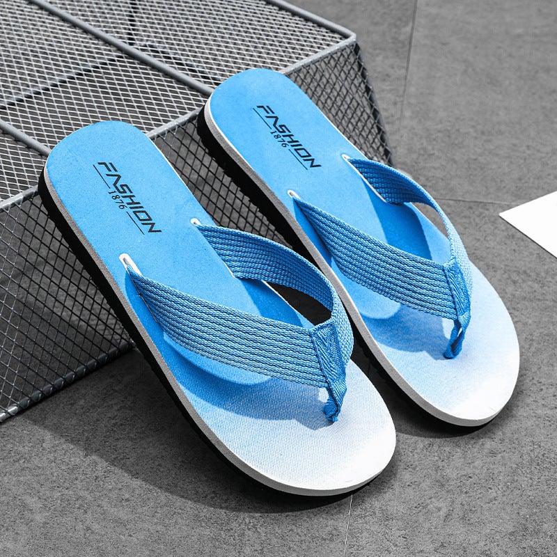 2023 Summer Mens Fashion Flip-Flops Black - Image 4