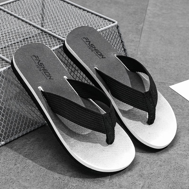 2023 Summer Mens Fashion Flip-Flops Black - Image 2