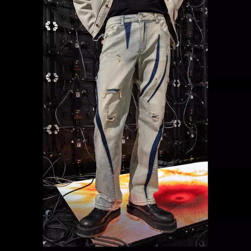 Unisex Classic Denim Jeans Loose Fit Daily Outdoor Wear - Image 2